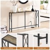 Gewudraw Console Table, 55.1" Narrow Sofa Table, Behind Couch Table,