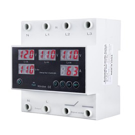 Automatic Transfer Switch, 110V 63A Auto Transfer Switch Real-time Monitoring with LED Display,Din Rail Mount