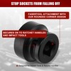 MIXPOWER 1/2" Drive Stubby Impact Socket,CR-MO,27mm,6-Point,Metric,Radius Corner Design, Axle Nut
