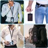 Vertical Wisdompro PU Leather ID Card Holder, Double Sided Pocket,