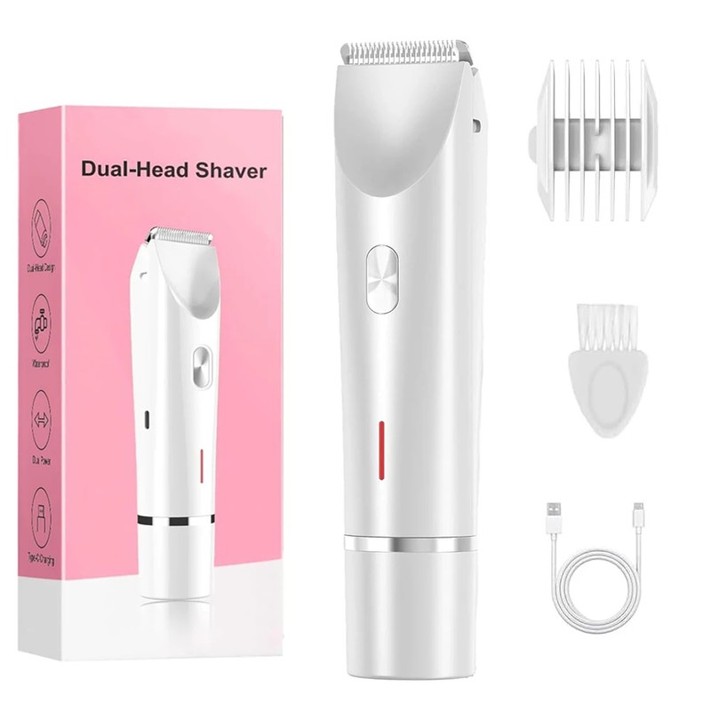 Women’s Electric Shaver for Body Grooming – Dual-Head Rechargeable Razor