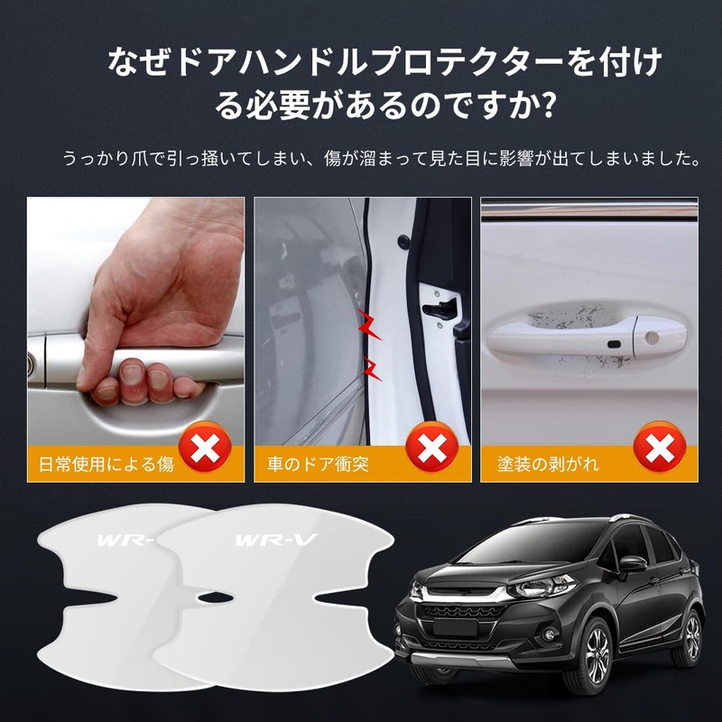 LUTU Door Handle Protector Parts, WR-V All Series Released Models,
