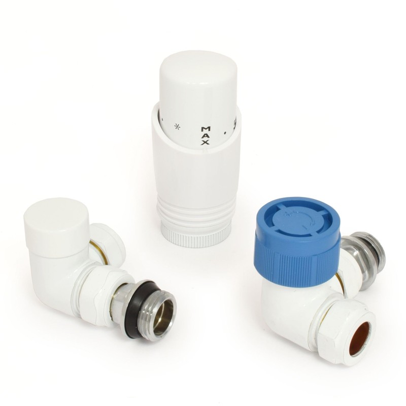 Thermostatic Radiator Valve Corner TRV White – Zeta