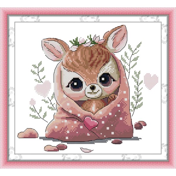 Maydiyer Counted Cross Stitch Kits for Adults,14CT Unprinted Pattern Embroidery