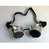 AOBOR Steampunk Goggles Glasses Vintage Welding Gothic (Silver Glasses)