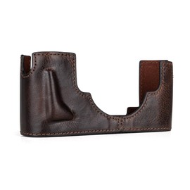 MUZIRI KINOKOO Case for Leica M11 M11-P, Premium Genuine Leather Protective Half Case for Leica M11/M11-P Camera, with Hand Grip and Opening Bottom Design - Coffee