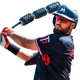 Aero Swing Baseball Swing Trainer, Bat Swing Air Resistance, Baseball Training Equipment, Training Aid for Speed, Accuracy, Baseball Bat Weight - All Black - Youth