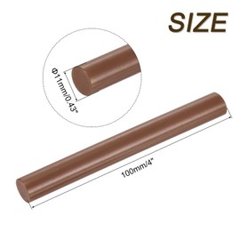 sourcing map 6pcs Mini Hot Glue Sticks for Glue Gun 11mm x 100mm Large Glue Sticks, Coffee