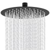 Drenky Shower Head Rain Shower Black 8 Inch Round Stainless