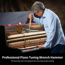 7 PCS Piano Tuning Kit, Piano Tuning Tools with Carry Case, Professional Piano Tuning Tools, Piano Tuning Hammer and Mute Set, Piano Tuning Wrench Hammer Rubber Mute, Portable Piano Tuner Kit