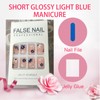 GlamRays Pack of 24 Square Stickers Nails Short False Nails