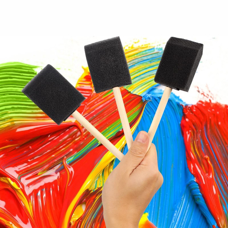 20 Pcs Foam Paint Brushes, 2 Inch Wood Handle Sponge