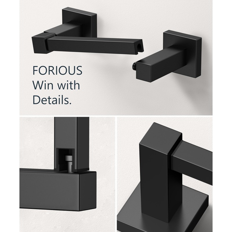 FORIOUS Toilet Paper Holder Wall Mount, Stainless Steel Rustproof Double