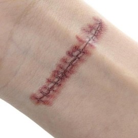 Halloween tattoo wound makeup / 할로윈 타투 상처 분장