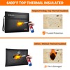 Noiposi 6400℉ Fireproof Money Bag with Lock,Dual-Zip Compartments Fireproof Document