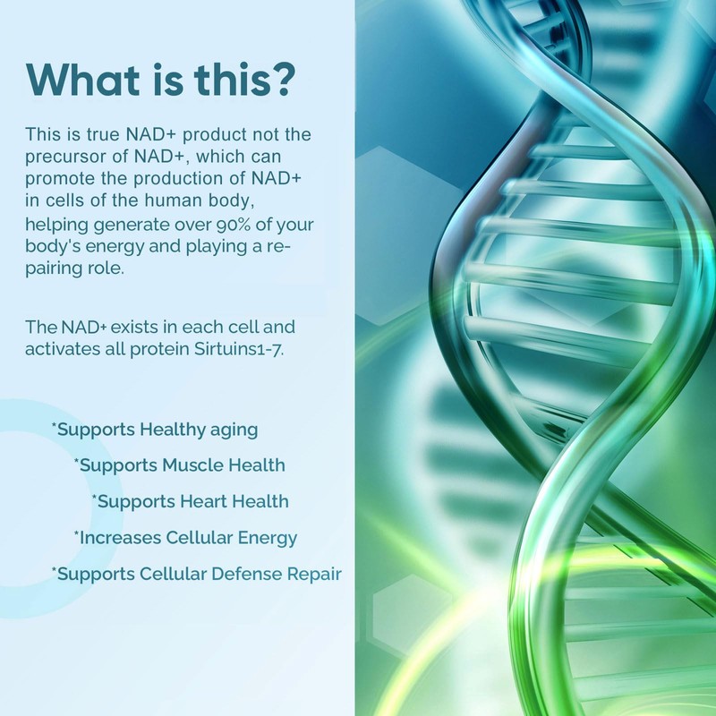 NAD+ Supplement 1000mg, 120 Count High Purity NAD+ for Cellular
