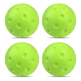 MYKUJA Silent Pickleball Balls, Quiet Balls for Foam Pickleball Practice at Home, Indoor Pickleball Balls, 4 Pcs Low-Noise Practice Pickleballs