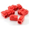 CablesOnline, 10-Pack CAT6 Female/Female RJ45 Ethernet Red Keystone Jack Coupler,