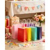 qiqee 100Pcs Paper Gift Bags with Handles - 10.6"x8.3"x4.3" Medium