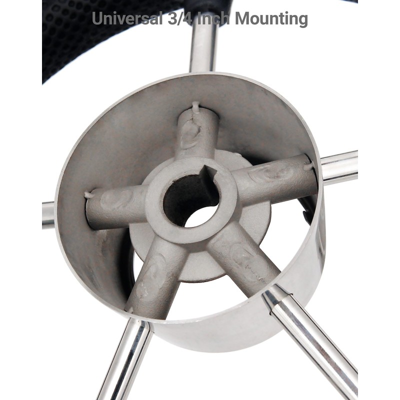 Mojiate 13.5" Boat Steering Wheel with PU Foam Cover, Stainless