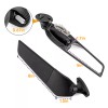 XM Adjust Wind Wing Rearview Stealth Mirrors LED Light For