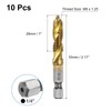 sourcing map 10pcs Combination Drill and Tap Bits Metric M8