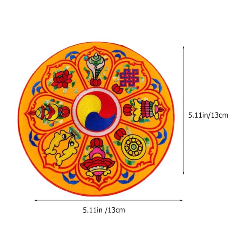 Handmade Nepalese Buddha Sound Bowl Cushion - Yellow 5.1 Inch