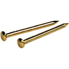 122623 Escutcheon Pins, Brass-Plated, 1-In. x 16, 1.5-oz. - Quantity 6