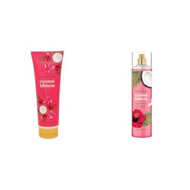 Bodycology. Crema Corporal Karité, Coconut Hibiscus, 8oz  Fragancia Corporal Larga Duración, Coconut Hibiscus, 8 fl oz