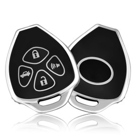 OFFCURVE Key Fob Cover for Toyota, Car Key Case for Toyota 2009-2016 Venza/Camry 2007 2008 2009 2010 2011/Corolla 2009-2010 Car Smart Key Accessories Holder Protector, Black