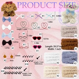 12Pcs Jumbo Coral Fleece Pipe Cleaners Craft 39.37 Inches Thick Chenille Stems with 48Pcs Accessories for Christmas DIY Projects Creative DecorColours)