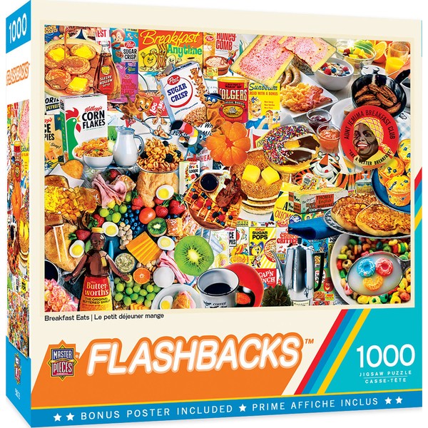 Masterpieces 1000 Piece Jigsaw Puzzle For Adults, Family, Or Kids - Breakfast Eats - 19.25"x26.75"