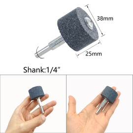HONGUIS 5 Pcs Abrasive Stone Grinding Wheels with 1/4" Shank,1-1/2 inch by 1 inch Aluminum Oxide Mounted Grinding Wheels for Drill, Grinder, Rotary Tools (38mm*25mm)