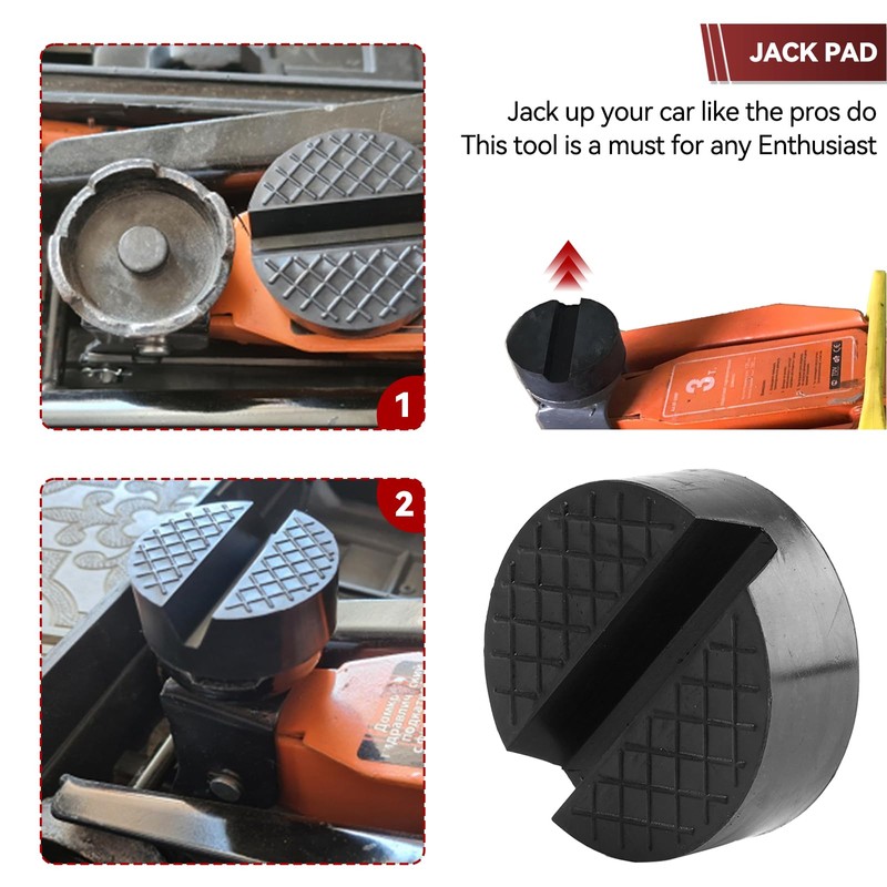 Universal Trolley Jack Pad Rubber Slotted Frame Rail Jack Pinch