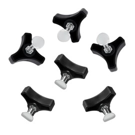 LAIJAUR 6 Sets Triangular Handle Fastening Screw Set Replacement, Lawn Mower Handle Knobs Nut Bolt, for Honda Lawn Mower & Other Lawn Mower, Black