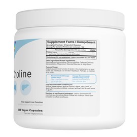 BRONX Choline Bitartrate 410mg Per Serving 300 Vegan Capsules | Supplement for Pregnancy, Fatty Liver and Brain Health | Non GMO | Powder Pills | Bulk Supplement