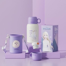 Children's Water Bottle, 16.9 fl oz (500 ml), 2-way, 316 Stainless Steel Liner, Retractable Straw, Cup Sleeve, Thermos, Kids, Elementary School Students, Kindergarten, Thermal, Cool, Cute, Children's