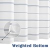 jinchan Blue and White Casual Striepd Shower Curtain Nautical Modern