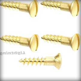 New Pack of 100 Pcs #6 x 3/4" inch Solid Brass Wood Hardware Machine Screws Kit Oval Head Slotted Drive Set Warranity by Pr-Merchant