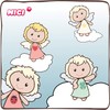 Nici Guardian Angel Keyring with Clover Leaf and Glitter Wings