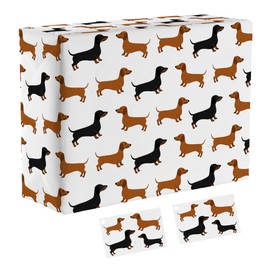 Hunts England - 1 Sheet Of Dachshund Dog Birthday Fun Wrapping Paper For Men/Women - Includes 2 Gift Tags - Folded Gift Wrap - Iconic Collection - For Son, Daughter, Mum, Wife, etc.