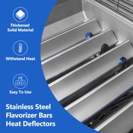 Grillflame Genesis II E-310 Flavorizer Bars Heat Deflectors Replacement Parts for Weber Genesis II Parts II E310 II E-315 II SE-310 II S310 II e-330 Stainless Steel Genesis 2 Grill Parts 3 Burner
