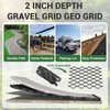 Gravel Grid 4.4x33 FT with 20Pcs Landscape Staples, 3'' Thick