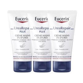 Urea Repair Plus Hand Cream | Instantly Soothes Dryness and Roughness of Hands | Makes Sustainably Soft | Strengthens the Skin Barrier | Made in France | 3 x 75 ml