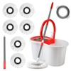 Spin Mop and Bucket with Wringer Set, 360°Spinning Mop Bucket