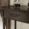 WOODTIME Vintage Nightstand with Storage Drawer and Open Shelf, Carved