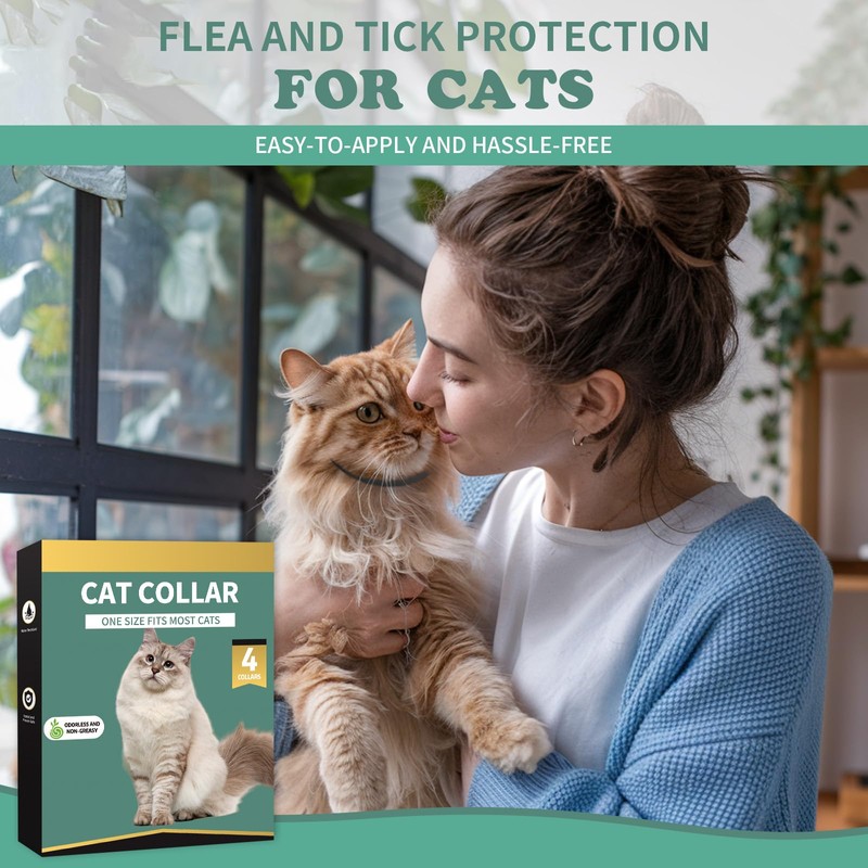 Cat Collar, Water-Resistant Soft Rubber Pet Collar, Adjustable Collars Cats