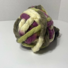 Dream Weaver Purple Green Grey Cream Super Bulky Twisted Yarn 10oz Acrylic Irresistible