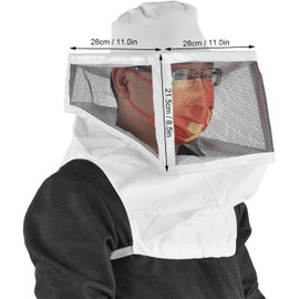 Mumusuki Velo de Sombrero de Apicultor para Apicultura, Diseño de Contracción, Malla Transpirable, Ribete Sombrero de Vaquero para Apicultor, para Apicultura, Caza Y