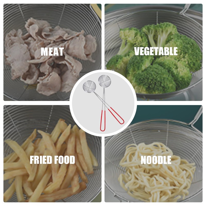 6-Piece Stainless Steel Colander, Fine Kitchen Utensils, Pearl Crushing Spoon,